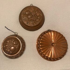 Vintage Decor Copper Metal Hanging Molds